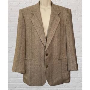Countess Mara, 100%‎ Silk Blazer, Sportcoat, Neutral, Soft,2 button, Men's 38S